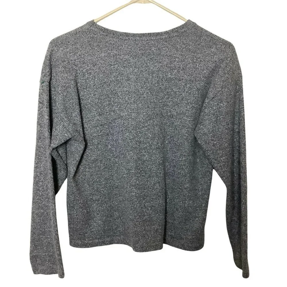 Zara Girls‎ 11-12 Long Sleeve T Shirt Gray Crewneck Love Valentines